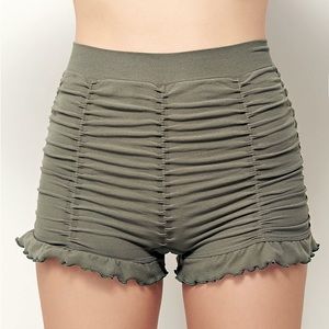 Free People Intimately Ruched Seamless Shorts in blue green! M/L